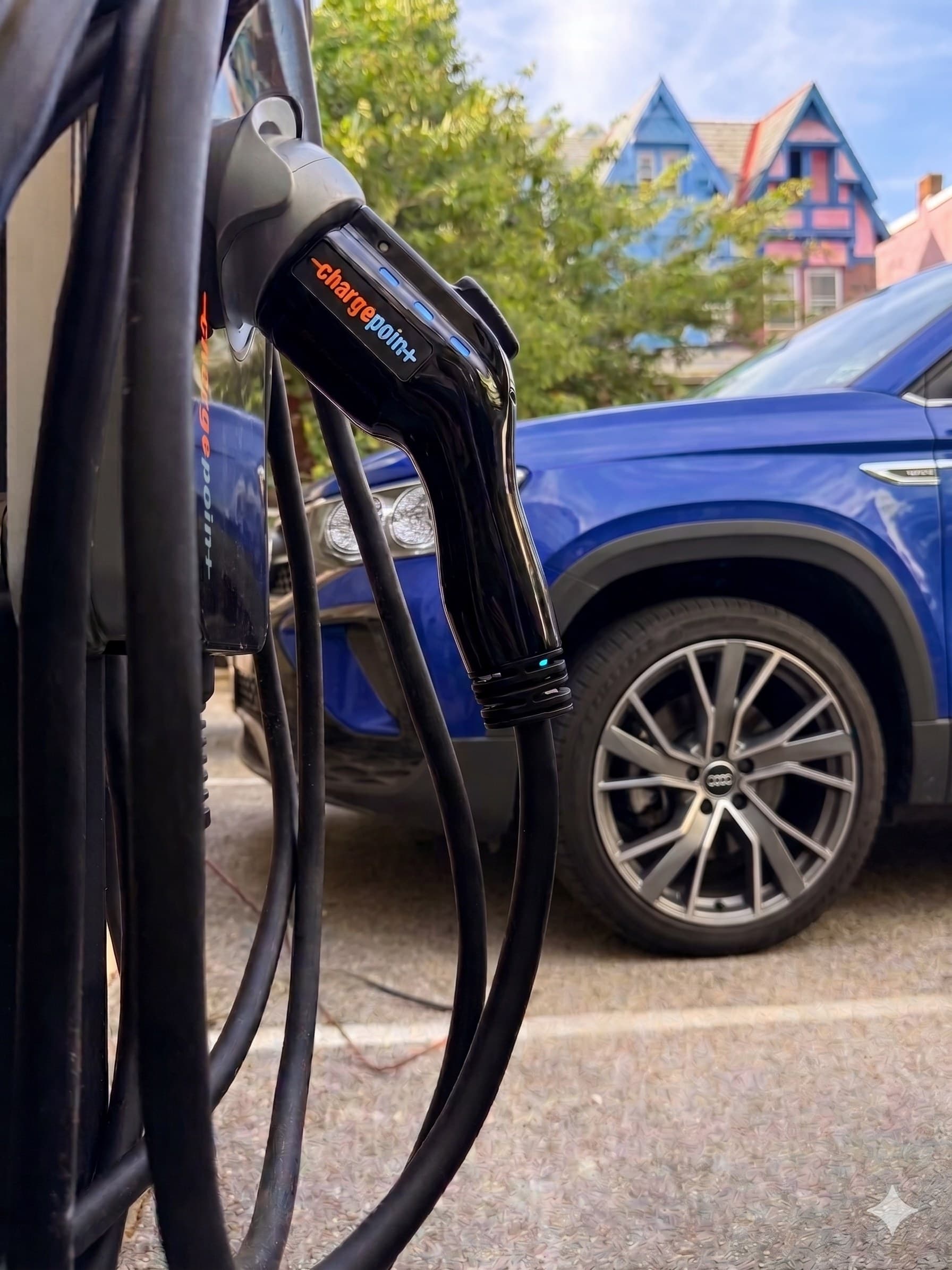 EV charger at the parking spot